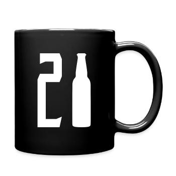 21 years birthday gift - Full Colour Mug - black - Right