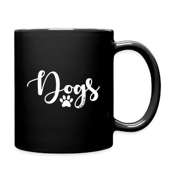 Dogs dog lover shirt gift - Full Colour Mug - black - Right