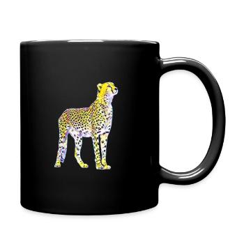 cheetah - Full Colour Mug - black - Right