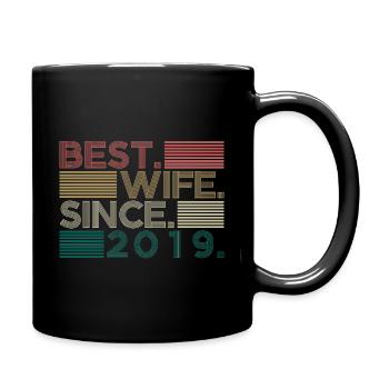Best Wife Since 2019 Wedding Gift - Full Colour Mug - black - Right