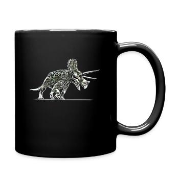 Triceratops - Full Colour Mug - black - Right