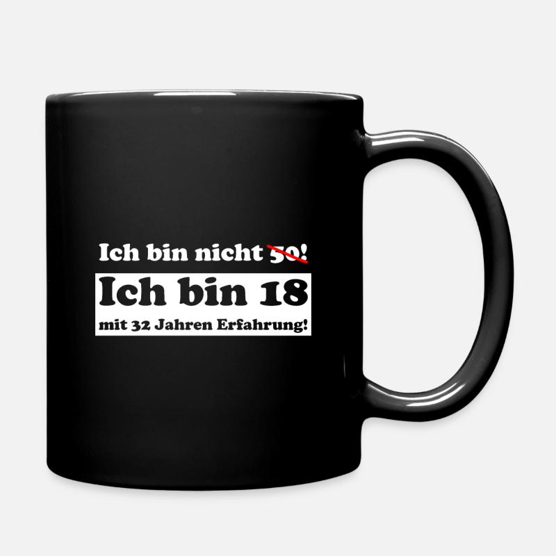 50. Geburtstag - Tasse einfarbig - Schwarz
