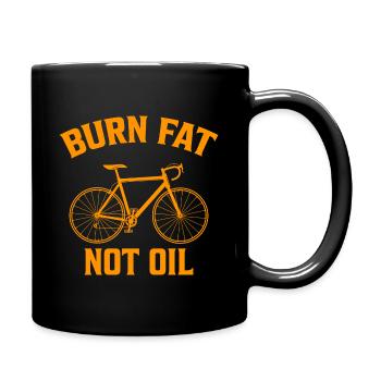 Burn Fat Not Oil Bike Vélo Cadeau - Mug uni - noir - Droite