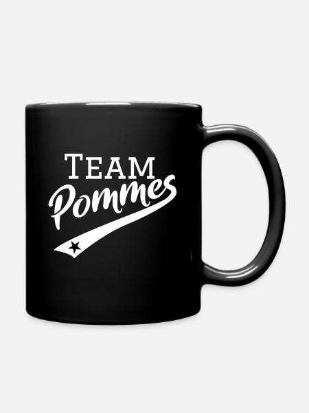 Pommes | Team Pommes retro mit stern, Gaming Style - Tasse einfarbig - Schwarz