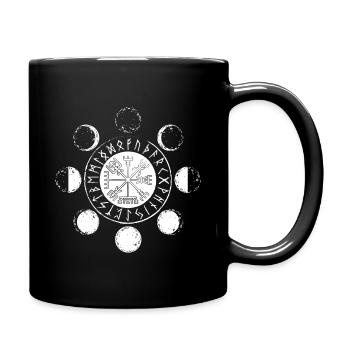 Monde & Runen - Tasse einfarbig - Schwarz - Rechts