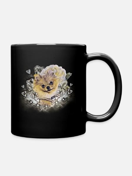 Chemise de chiot poméranien et accessoires - Mug uni - noir