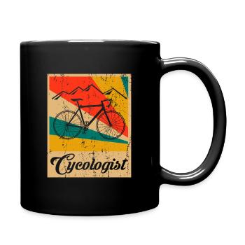 Cycologist Bike Vintage Fahrrad Geschenk - Tasse einfarbig - Schwarz - Rechts
