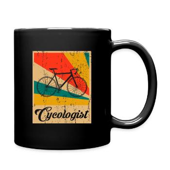 Cycologist Bike Fahrrad Vintage Geschenk - Tasse einfarbig - Schwarz - Rechts