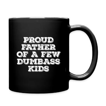 Père fier de quelques cadeaux de père d'enfants stupides - Mug uni - noir - Droite