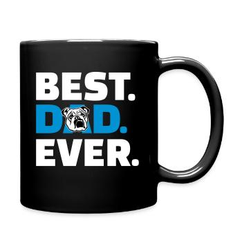 Englische Bulldogge - Tasse einfarbig - Schwarz - Rechts