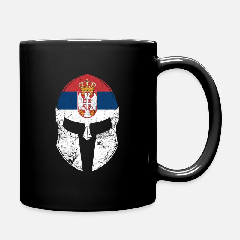 Serbien Serbische Flagge - Tasse einfarbig - Schwarz