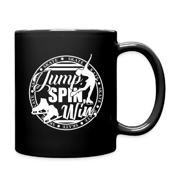 Figure skating, ice skating, jump spin win - Full Colour Mug - black - Right