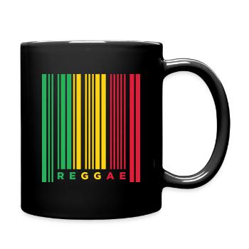 Code à barres reggae, Jamaïque, drapeau Rastafari, Marley - Mug uni - noir - Droite