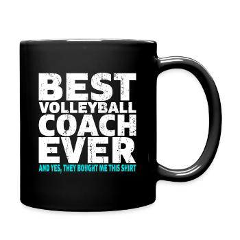 Best volleyball coach ever coach gift - Full Colour Mug - black - Right