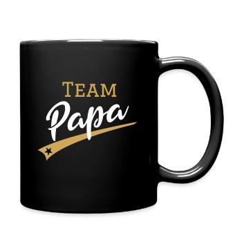 Cadeau de fête des pères de Team Dad en édition Gold - Mug uni - noir - Droite
