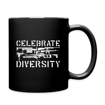 Celebrate Diversity Gun Waffe Geschenk - Tasse einfarbig - Schwarz - Rechts