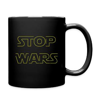 Stop Wars no War Peace gift - Full Colour Mug - black - Right