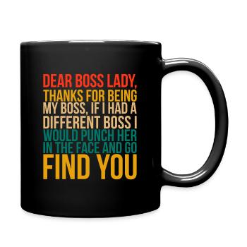 Chère Boss Lady, merci d'être mon cadeau Boss - Mug uni - noir - Droite