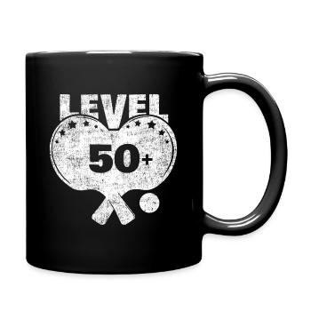 Tennis de table niveau 50+ battes de tennis de table senior - Mug uni - noir - Droite