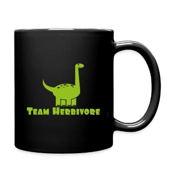 Team Herbivore Vegan Vegetarier Geschenk - Tasse einfarbig - Schwarz - Rechts