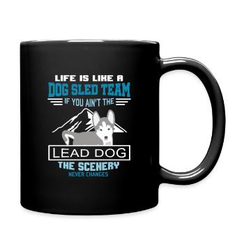 Équipe de traîneau à chiens, chiens de traîneau, Husky, Alaska - Mug uni - noir - Droite