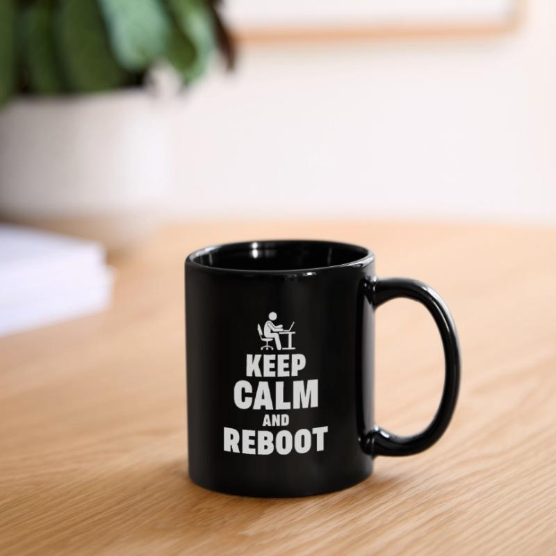 Keep Calm and Reboot Admin Sysadmin gift Full Colour Mug