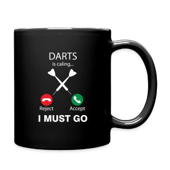 Dart appelle Darts Dart Player Gift - Mug uni - noir - Droite