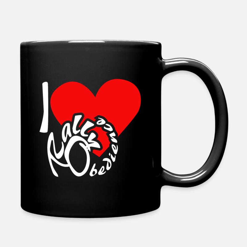 I love Rally Obedience - Tasse einfarbig - Schwarz