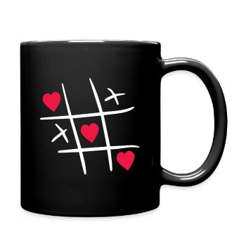 Tic-Tac-Toe Valentine's Day Valentines Day Gift - Full Colour Mug - black - Right
