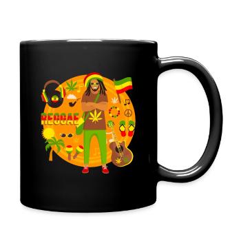 Reggae, Circle of Reggae Life, Jamaïque, Marley - Mug uni - noir - Droite
