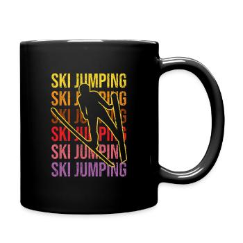 Ski jumping, ski jumping, ski jumpers - Full Colour Mug - black - Right
