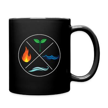 Four elements environmental protection nature gift - Full Colour Mug - black - Right
