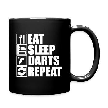 Darts darts darts dart player gift - Full Colour Mug - black - Right