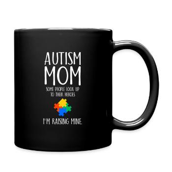 Autism Mom Awareness Autism Gift - Full Colour Mug - black - Right