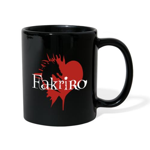 Fakriro Logo weiss mit Herz - Tasse einfarbig