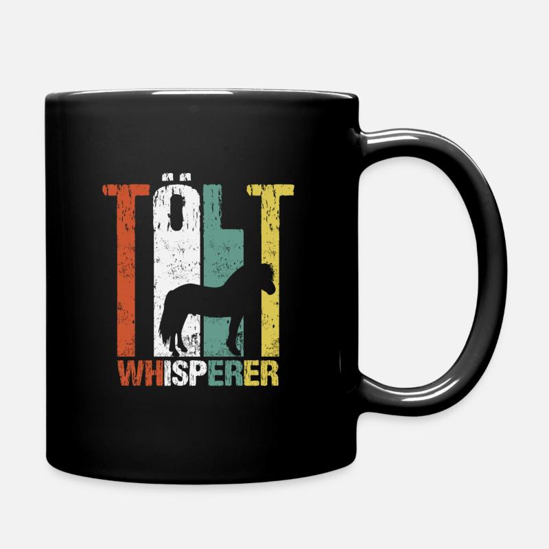 Islandpferd Tölt Flüsterer Retro Vintage Grunge - Tasse einfarbig - Schwarz