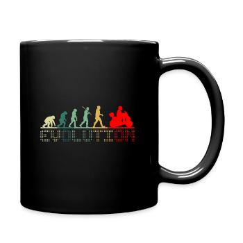 Motorroller Evolution Retro für Rollerfahrer - Tasse einfarbig - Schwarz - Rechts