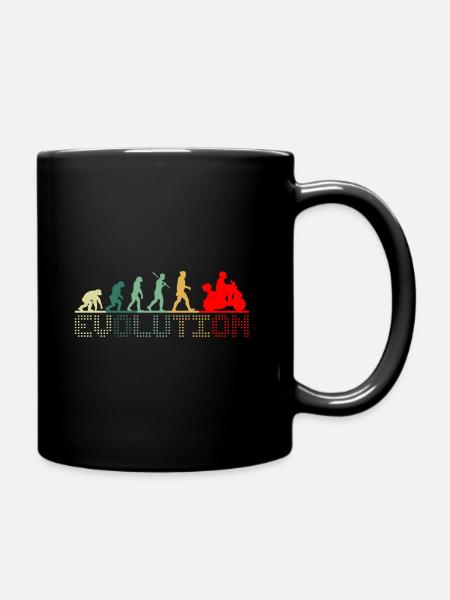 Motorroller Evolution Retro für Rollerfahrer - Tasse einfarbig - Schwarz