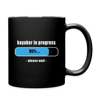 kayaker in progress - Full Colour Mug - black - Right