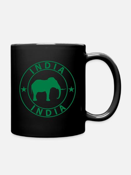 India - Tasse einfarbig - Schwarz