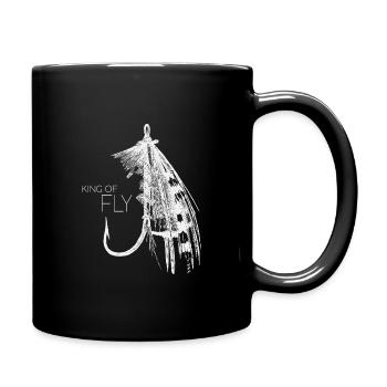 Fly fishing, king of fly, fly fishing, fly - Full Colour Mug - black - Right