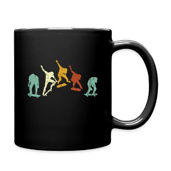 Skateboarding, skateboarding, skaters, skateboarders - Full Colour Mug - black - Right