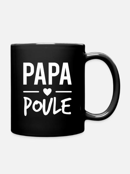 Papa poule - Mug uni - noir
