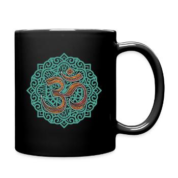 Om Mandala Yoga I symbol relaxation meditation - Full Colour Mug - black - Right