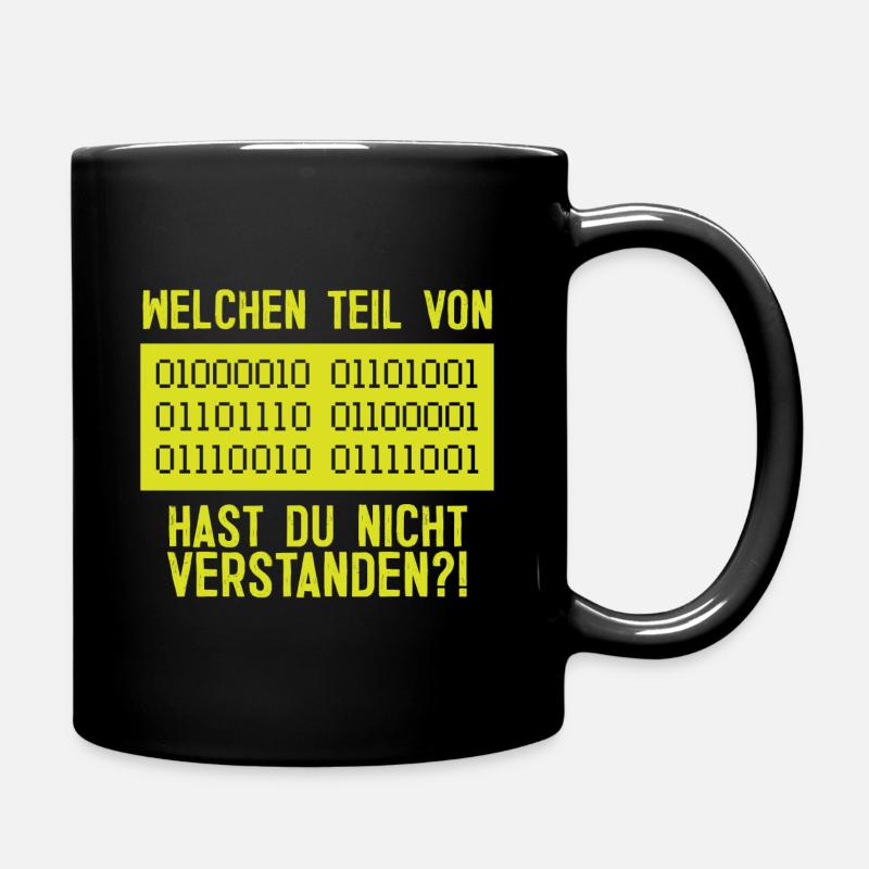 Welchen Teil von Binar Binärcode Informatiker - Tasse einfarbig - Schwarz