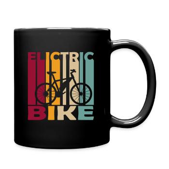 Elektrofahrrad E-Bike Fahrrad Retro für Rentner - Tasse einfarbig - Schwarz - Rechts