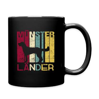 Petite silhouette vintage rétro de Münsterland - Mug uni - noir - Droite