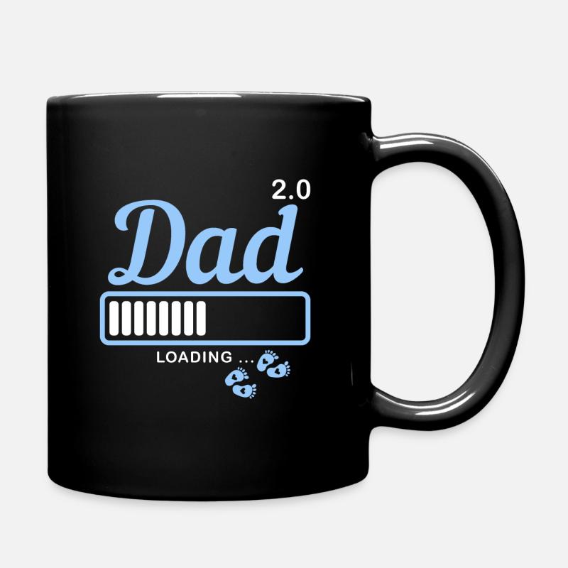 Dad 2 0 werdender Vater Papa zweites Baby Kind - Tasse einfarbig - Schwarz