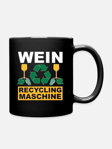 Wein - Tasse einfarbig - Schwarz