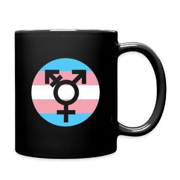 Transgender LGBTQ Pride Month Gay Lesbian - Full Colour Mug - black - Right